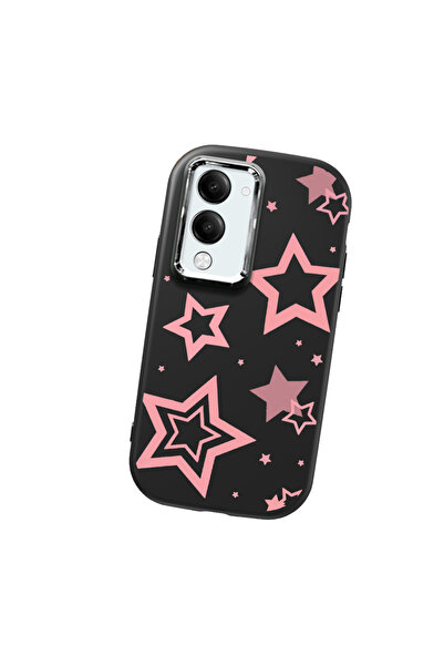 Hontinga حافظة هاتف من السيليكون الناعم باللون الأسود متوافقة مع كاميرا Vivo ...