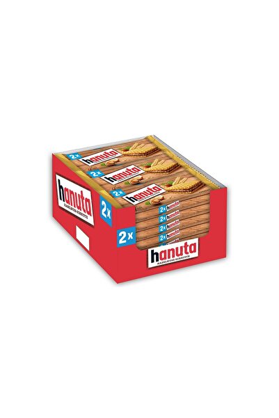Kinder Hanuta Fındıklı Çikolatalı Gofret 2'li 44 Gr - 18 Adet SKT:06.09.2026