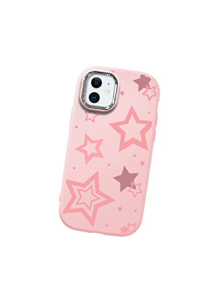 Hontinga حافظة هاتف من السيليكون الناعم باللون الوردي متوافقة مع آيفون 12 مين...