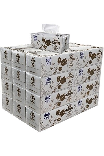 lotus alwadi King Ultra Soft Facial Tissues, 500 Tissues per Box (12,000 Tissue Total), 24 Large Boxes, 2-Ply