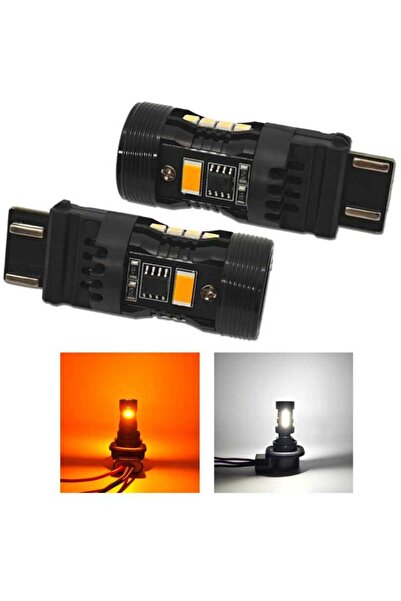 motoLEDy 2 buc P27/7W LED bec 3157 12V fără defect, două culori, EU-USA