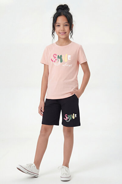 FYK KİDS Μπλουζάκι με στρογγυλή λαιμόκοψη και λεπτομέρεια στάμπας Capri, κορι...