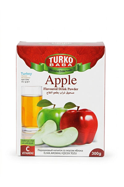 Turkobaba مسحوق مشروب توركو بابا بنكهة التفاح مع فيتامين سي (300 غرام) - شاي ...