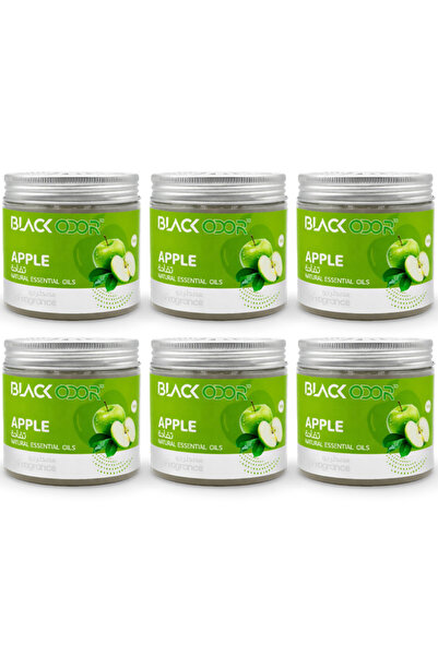 Black Odor معطر جو للسيارة من أبل، عبوة من 6 قطع، جل زيت عطري طبيعي، رائحة سي...