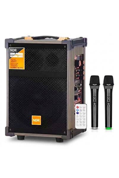 a+ anyplus Ahşap Kasalı Bluetooth Hoparlör Çift Kablosuz Mikrofonlu Taşınabil...