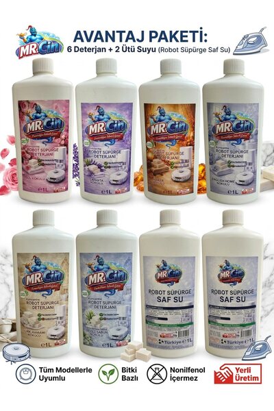 Mr.Cin Robot Süpürge Deterjanı 6 + 2 Avantajlı Set
