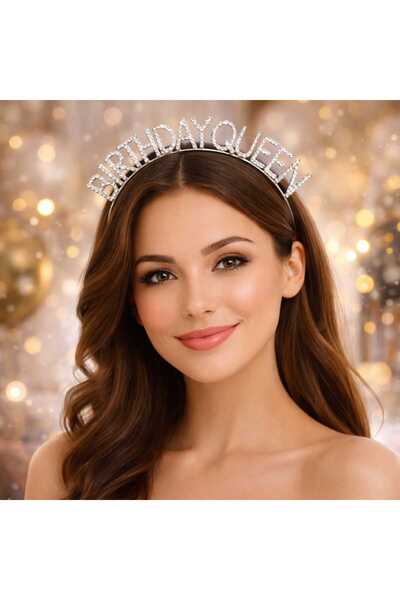Happyewent Birthday Queen Party Crown with Stones – Sparkling Crystal Stone B...