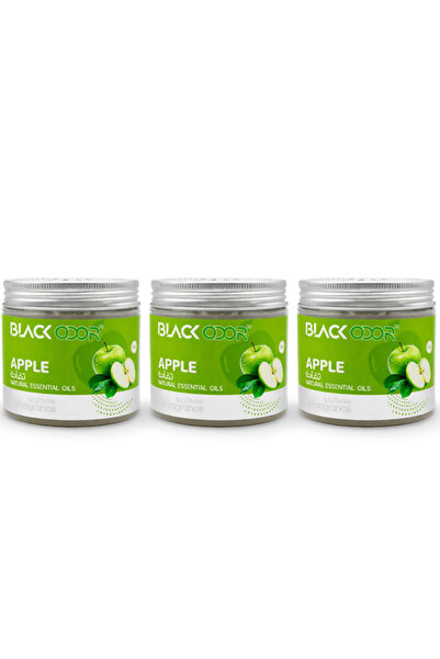 Black Odor معطر جو للسيارة من أبل، عبوة من 3 قطع، جل زيت عطري طبيعي، رائحة سي...
