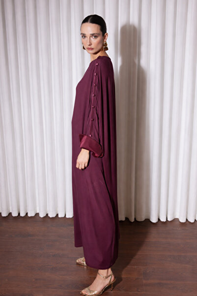 Missemramiss Sovena Yarasa Kol Elbise 5354 Bordo