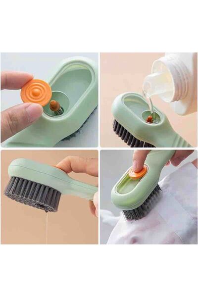 Cmik Set of 2 shoe cleaning brushes with detergent container