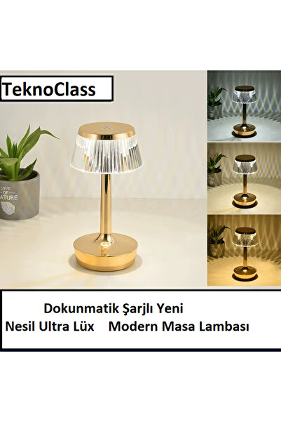 TeknoClass Dokunmatik Rio Şarjlı Masa Ve Gece Lambası 3 Renk 3 Mod