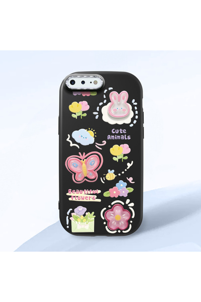 CHICASELUX غطاء هاتف من السيليكون الناعم باللون الأسود مع حماية للكاميرا متوا...