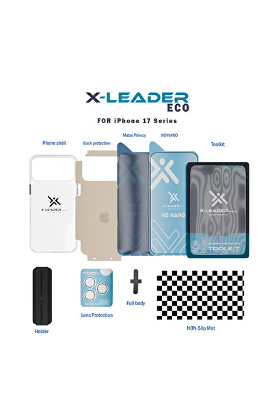Xleader مجموعة الحماية الكاملة ECO 6 في 1 لهاتف iPhone 17 PRO للأجهزة الحديثة