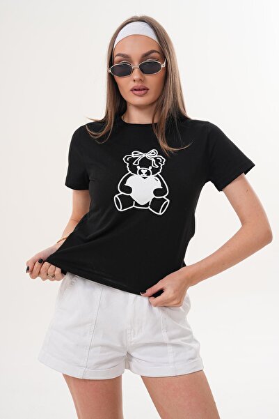 ŞİMAL Ženska majica sa detaljnim printom okrugla kragna 260251 -