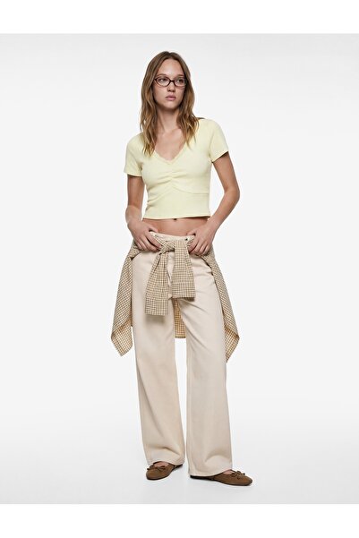 Koton Γυναικείο T-shirt 6SAL10127IK ΚΙΤΡΙΝΟ