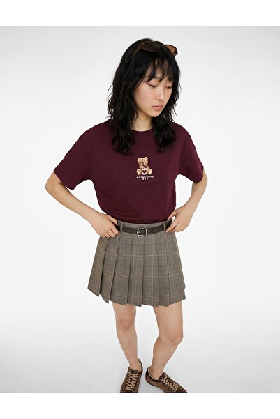 Koton Kadın T-shirt 6SAL10053IK BORDO