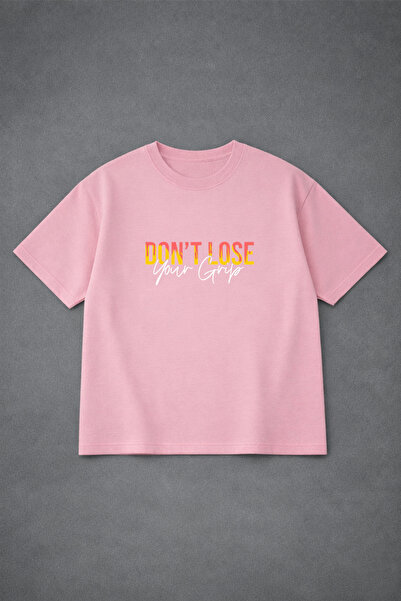 VODEXA Unisex majica prevelikih dimenzija DONT LOSE, štampana, 100% pamučna m...