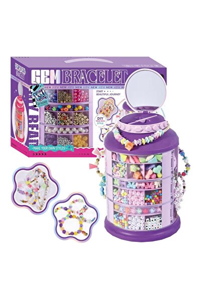 TOY LAND Bracelet Making Kit –Jewelry Set with Storage Tower, Accessories– Cr...