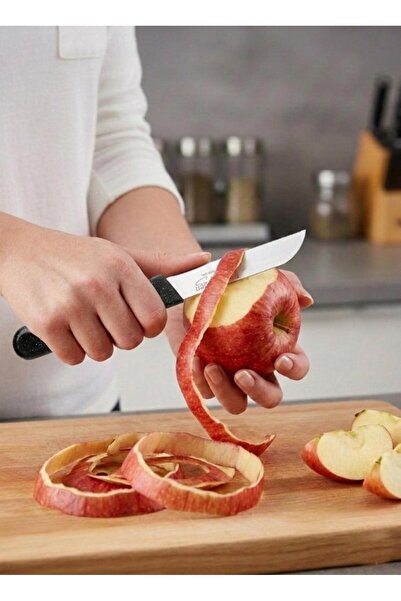 Saban Siyah, 6’lı Paslanmaz Çelik Meyve Bıçağı Seti – Tırtıklı Keskin Ağız