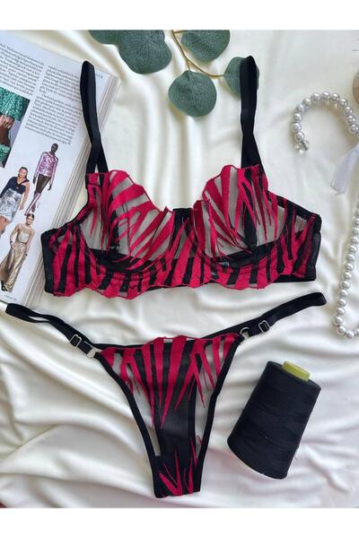 Dalliance Lingerie حمالة صدر بنمط الحمار الوحشي من داليانس