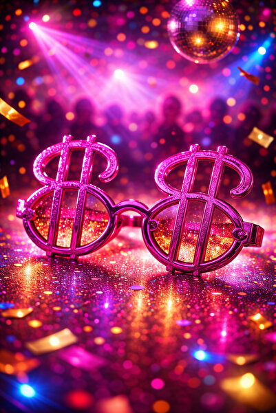 Happyewent Dolar İşaretli Parti Gözlüğü – $ Şekilli Eğlenceli Parti Gözlüğü |...