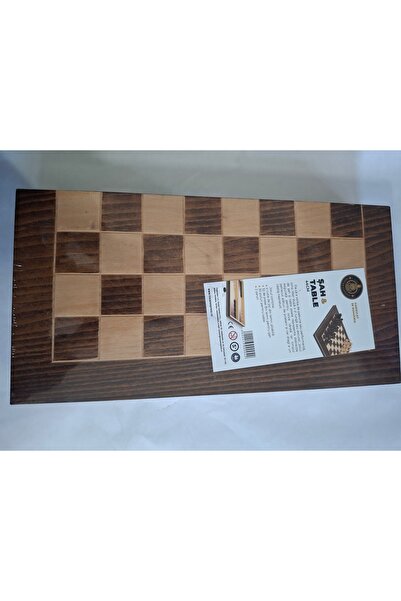 Medias Set Table & Sah 45x 45cm cu piese si puluri din lemn Veritabile Fabrhc...