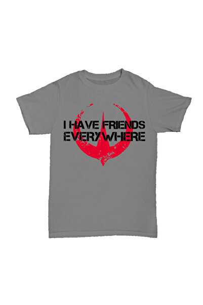 l'eivor Έχω φίλους σε όλο τον κόσμο Εκτυπωμένο βαμβακερό μπλουζάκι