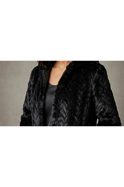 OEM Black Faux Fur jacket with Hooded