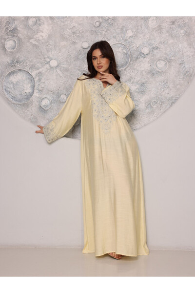 IKKXA Regal Silver Threaded Jalabiya