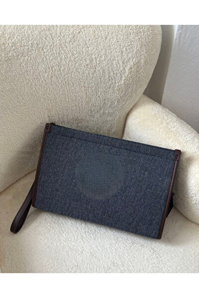 Nues Kadın Kot B Clutch Çanta, El ve Omuz Çantası