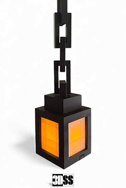 Allians Minecraft temalı LED masaüstü lamba, dekoratif ışık ve mumlu fener