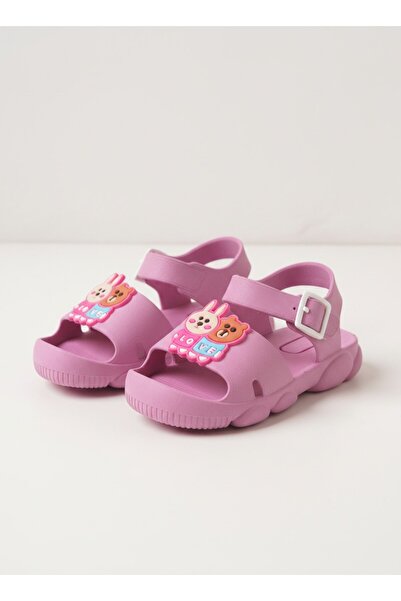 Xilway Pembe Erkek/Kız Çocuk Kaydırmaz Taban Hayvan Figürlü Günlük Rahat Yazl...