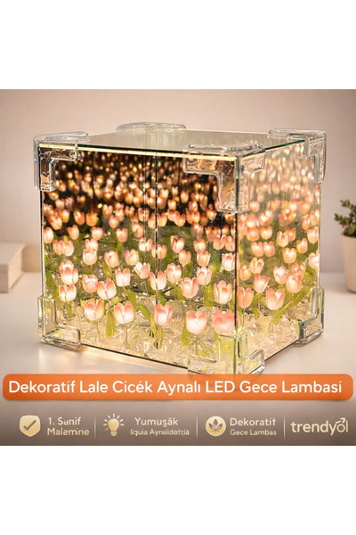 Allians Sonsuz Lale Gece Lambası, Sihirli Ayna Işıklı, Sevgili ve Arkadaşlar ...