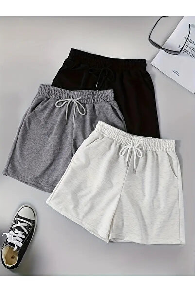 TORUK MAKTO Pachet de bumbac moale pantaloni scurți unisex, cu croială confor...