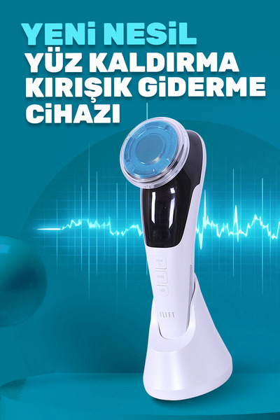 microskin EMS Yüz Güzellik Cihazı LED Işıklı Sıcak ve Soğuk Modlu Yüz Sıkılaş...