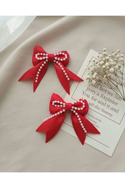 Shiklik Agrafă de păr de lux cu model de fundă și detalii perlate