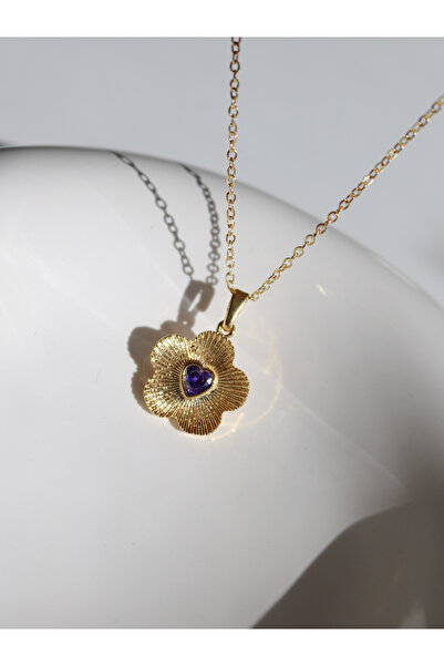 Reorah Collection Heart Flower Necklace