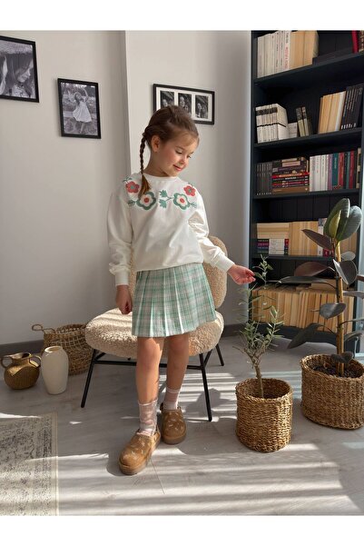 BERFONZO KIDS Set pentru fetițe cu fustă cu din material subțire pliuri și de...