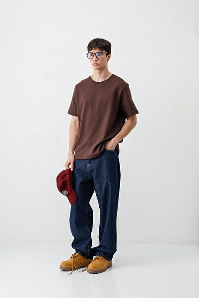 VAMOSCLO Baggy Fit Jean Navy Blue