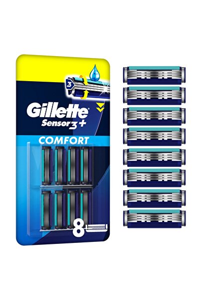 Gillette Αισθητήρας 3 Plus Comfort, rezerva aparat de ras, 8 buc