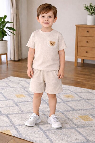 Sincap Baby Girl-Boy's Twill Shorts Set of 2 with Pockets and Embroidery Detail
