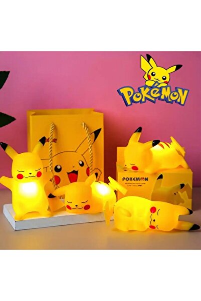 Allians Renkli LED Işıklı Pokémon Pikachu Karakter Gece Lambası Çocuk Odası Süsü