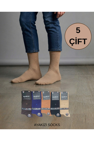 ayakizi socks 5 Çift Burun Dikişsiz Erkek Soket Çorap
