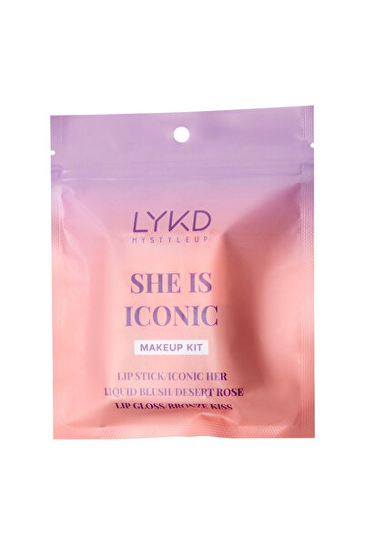 lykd She Is Iconic Makyaj Seti (Lip Gloss + Likit Allık + Lipstick) 3 lü Set