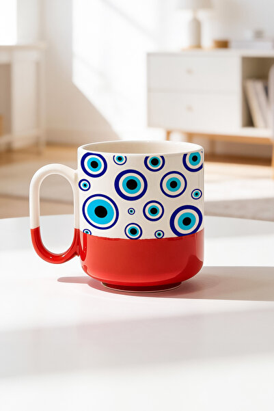 BB TRADE Nazar Boncukları Designed Ceramic Printed Pro Mug Cup 330ml