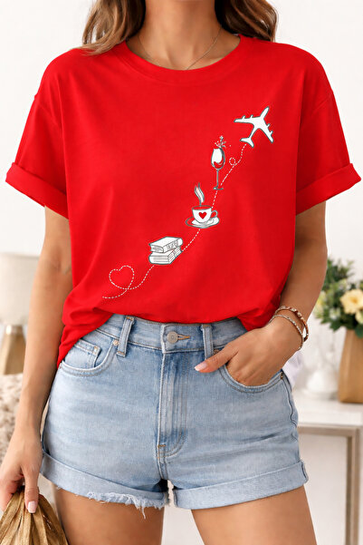 ArtYus Holiday Themed Printed Cotton Pack Relaxed Fit Round Neck Unisex T-Shirt