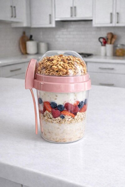 Alika Tekstil ve Ev Gereçleri Kaşık Çatallı Diyet Ve Yoğurt Kabı Yulaf Müsli ...