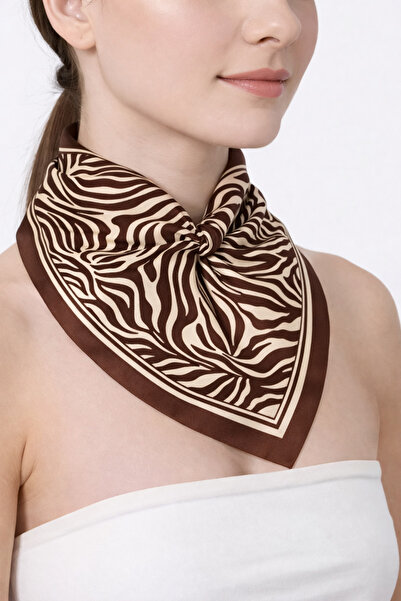 tarzınısec Alege-ți Stilul: Eșarfă/Bandana/Accesoriu Maro Zebră 48x48 cm
