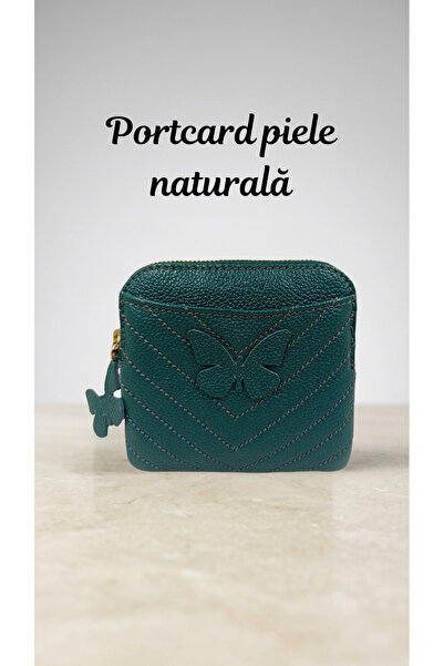 OEM Genuine Leather Card Holder with zipper, slim card holder, Compact card h...