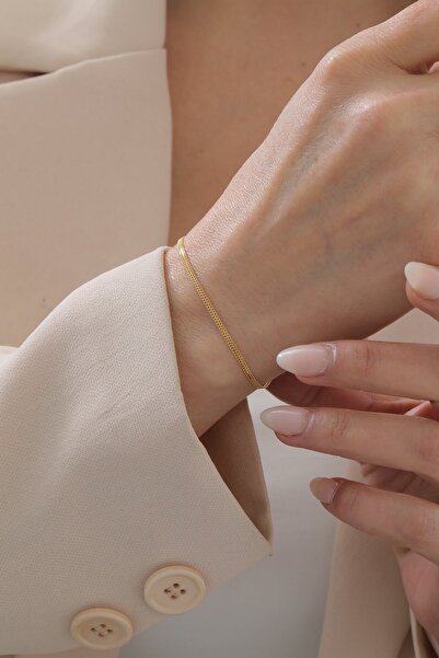 YAVUZ KUYUMCULUK 14 Ayar Altın Örgü Zincir Bileklik